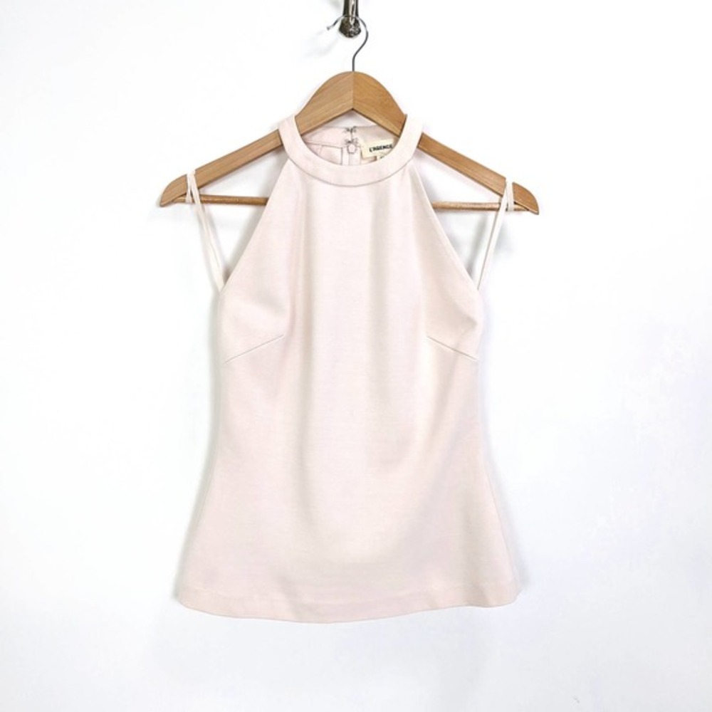L'agence Size XS Womens Halter Neck Top In Blush Pink